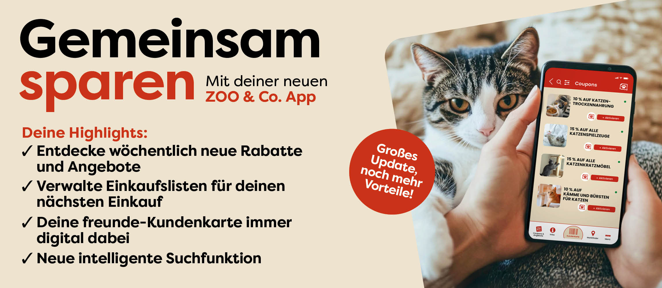 Entdecke unsere ZOO & Co. App mit allen Vorteilen!