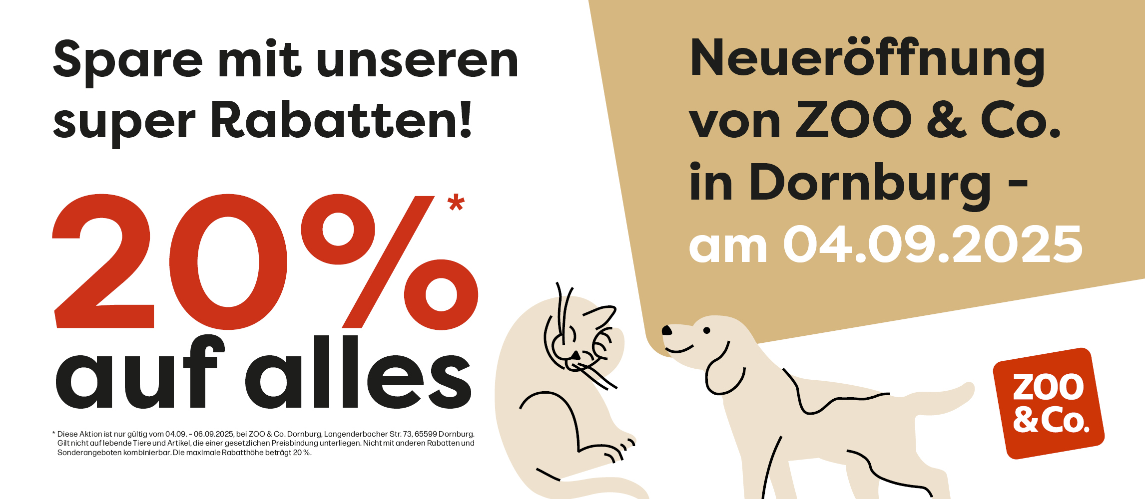 Neueröffnungsslider 20 % auf alles
